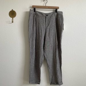 A New Day Gray Linen-blend Trousers - Size 16 - New with Tag